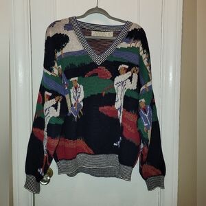 Crossings 100% Cotton Vintage Golf Sweater Unisex Size XL